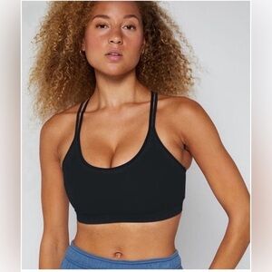 Fourlaps Vitality Sports Bra Activewear Workout Bra Black Size L‎